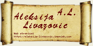 Aleksija Livazović vizit kartica
